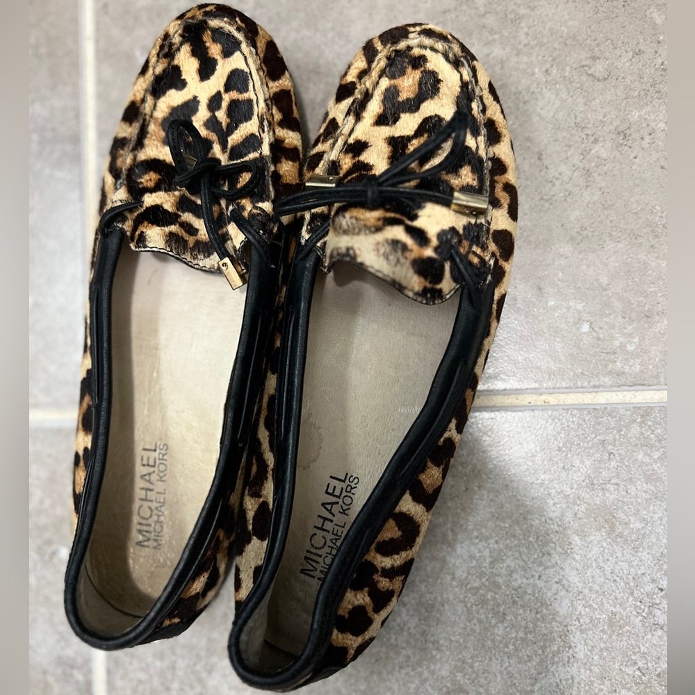 Michael Kors Leopard Print Calf Hair Flats – Size 6.5
